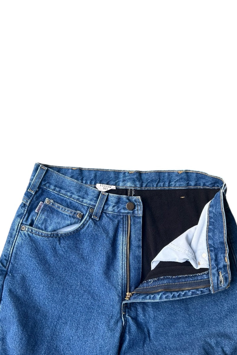 Y2K EARLY 00'S DENIM PANTS FLEECE LINER / INDIGO [SIZE: M USED]
