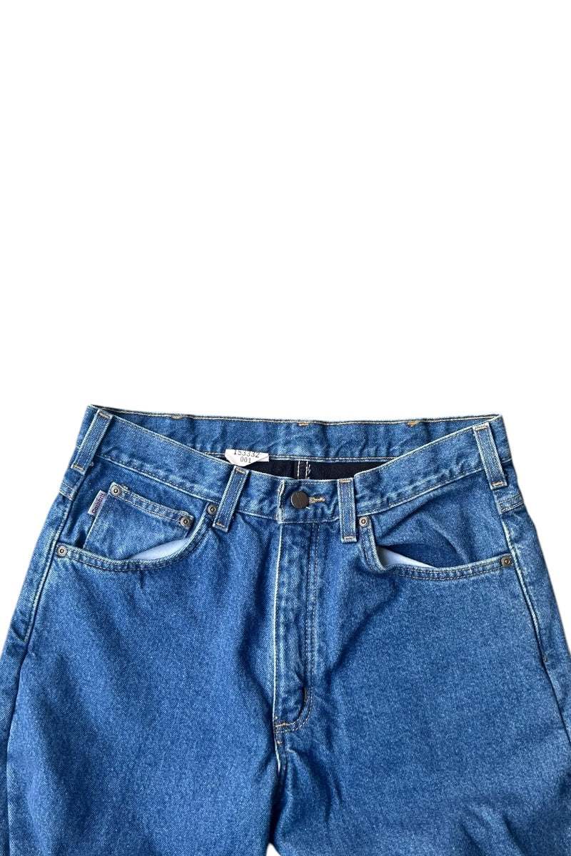 Y2K EARLY 00'S DENIM PANTS FLEECE LINER / INDIGO [SIZE: M USED]