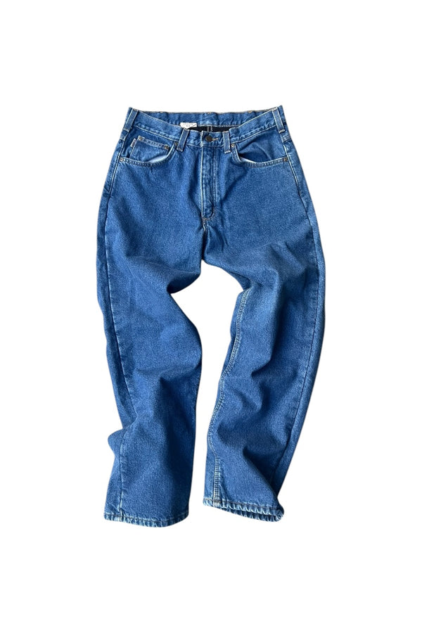 Y2K EARLY 00'S DENIM PANTS FLEECE LINER / INDIGO [SIZE: M USED]