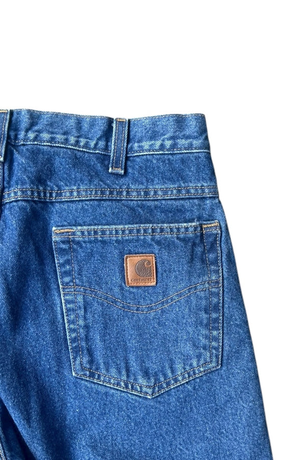 Y2K EARLY 00'S DENIM PANTS FLEECE LINER / INDIGO [SIZE: M USED]
