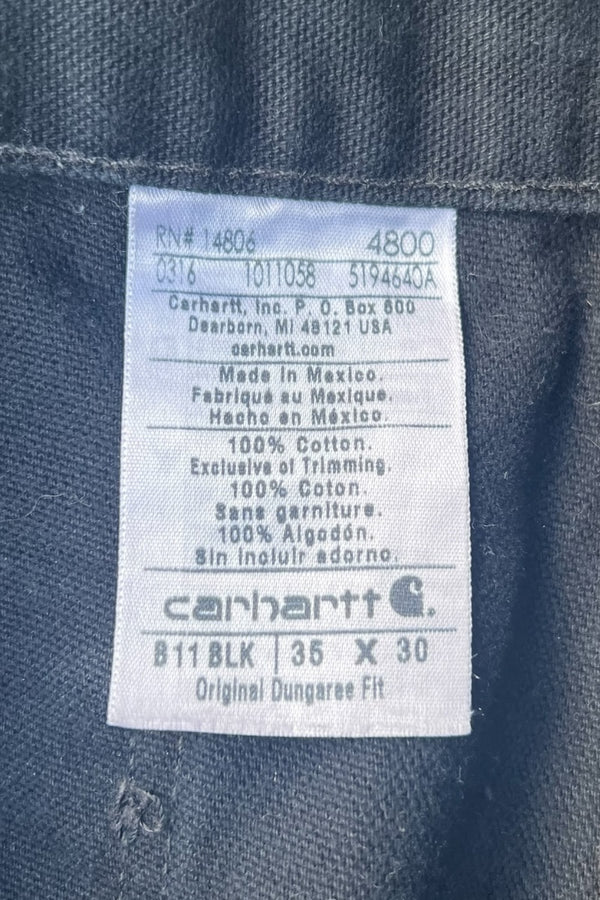 MADE IN MEXICO 16'S DUCK PAINTER PANTS / BLACK [SIZE: 35 USED]