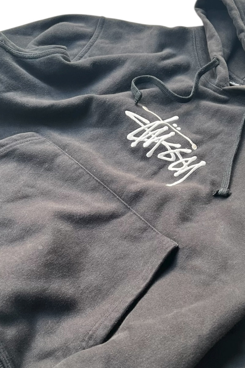 LOGO HOODIE SWEATSHIRT / BLACK [SIZE: M USED]