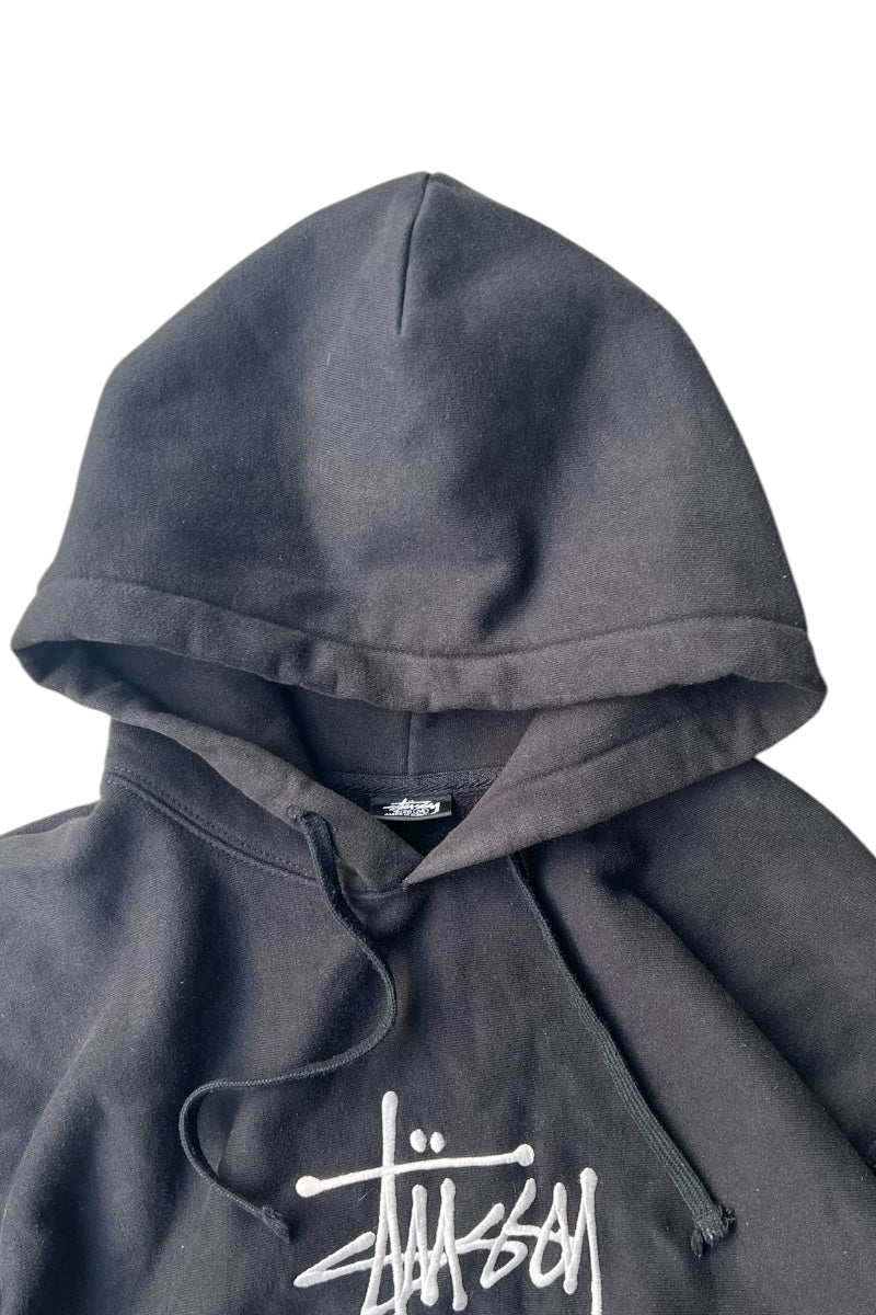 LOGO HOODIE SWEATSHIRT / BLACK [SIZE: M USED]