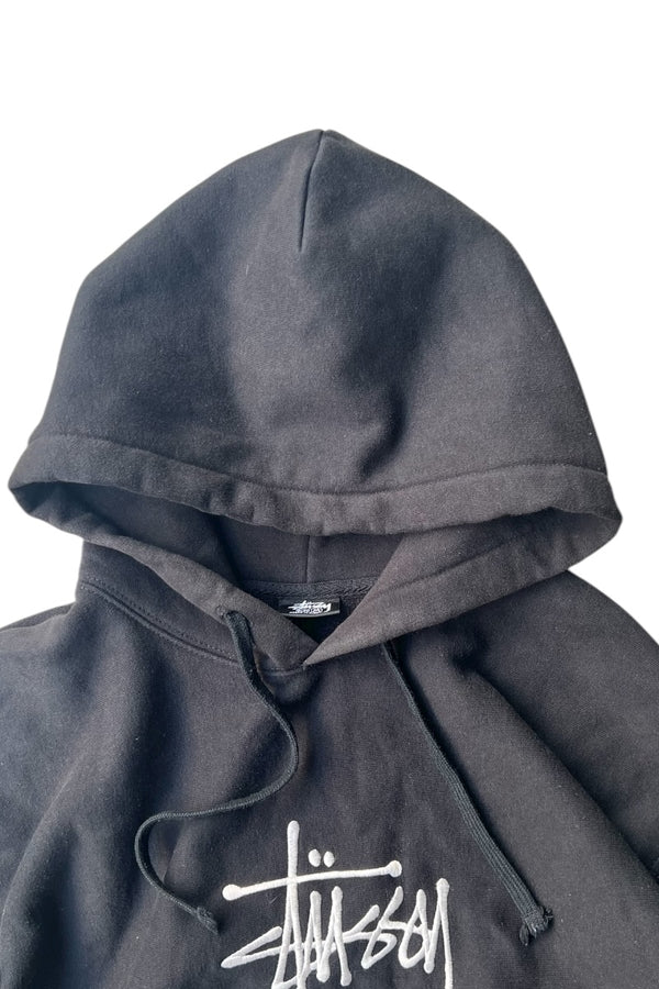 LOGO HOODIE SWEATSHIRT / BLACK [SIZE: M USED]