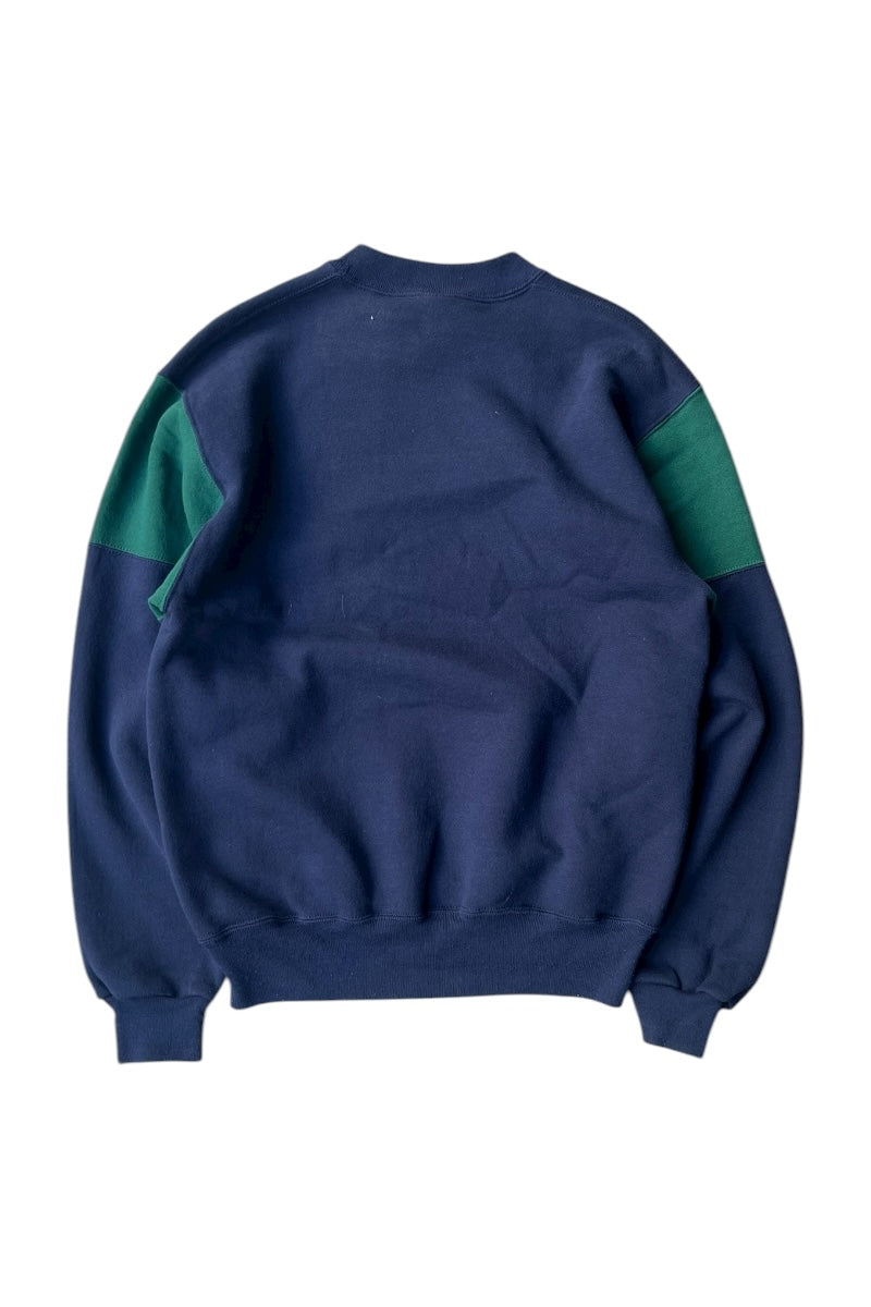 MADE IN USA 90'S BICOLOR SWEATSHIRT / NAVY [SIZE: M USED]