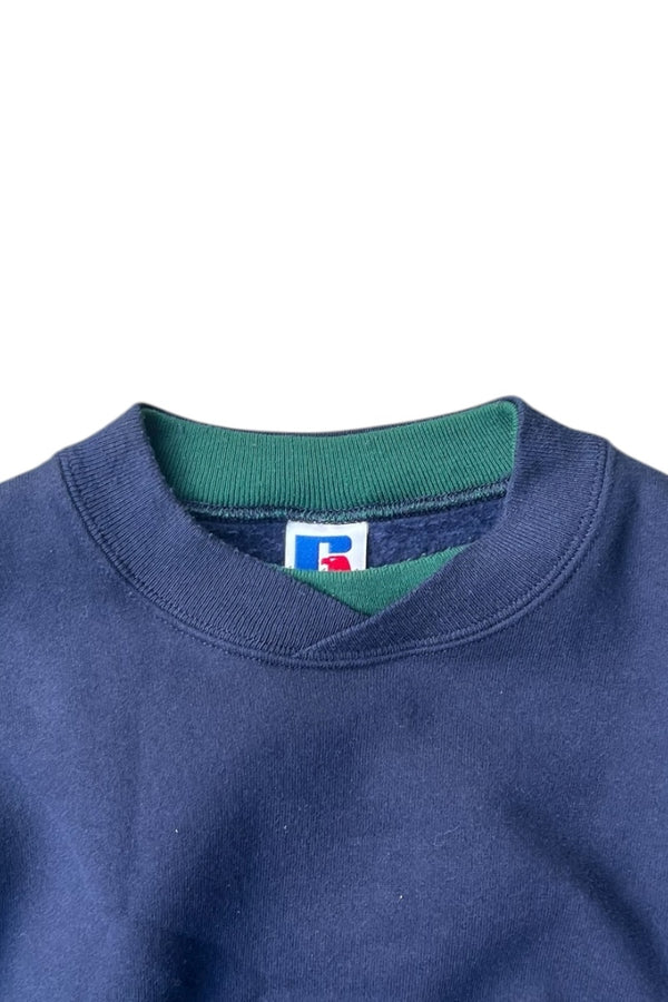 MADE IN USA 90'S BICOLOR SWEATSHIRT / NAVY [SIZE: M USED]