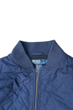 画像をギャラリービューアに読み込む, 90&#39;S ZIP UP QUILTING JACEKT / NAVY [SIZE: L USED]
