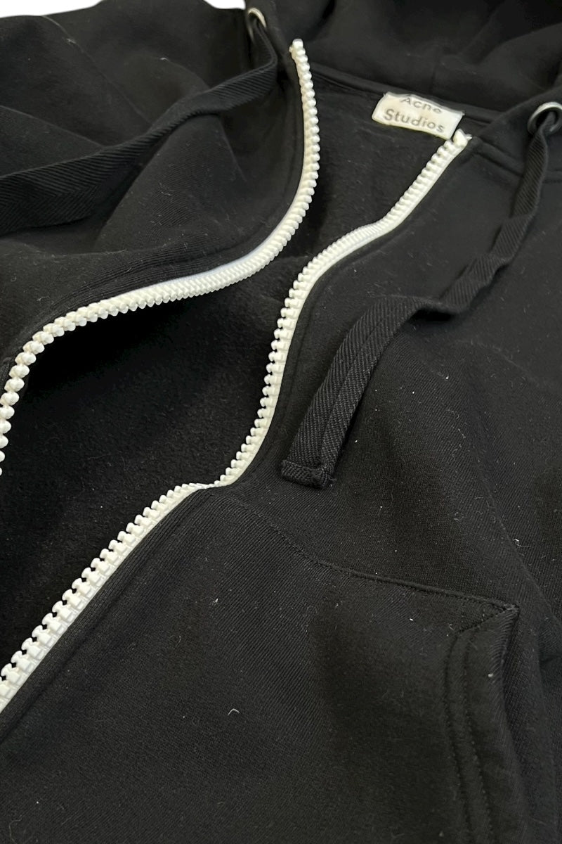 ZIP HOODIE SWEATSHIRT / BLACK [SIZE: M USED]