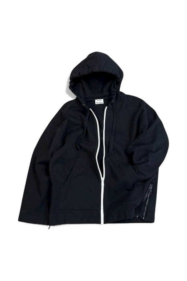 ZIP HOODIE SWEATSHIRT / BLACK [SIZE: M USED]