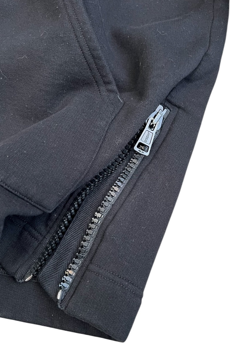 ZIP HOODIE SWEATSHIRT / BLACK [SIZE: M USED]