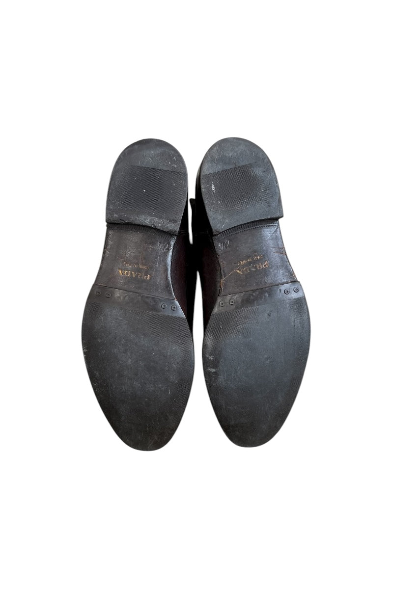 MADE IN ITALY LEATHER SIDE GORE BOOTS / BROWN [SIZE: 7 (equivalent to 27cm) USED]
