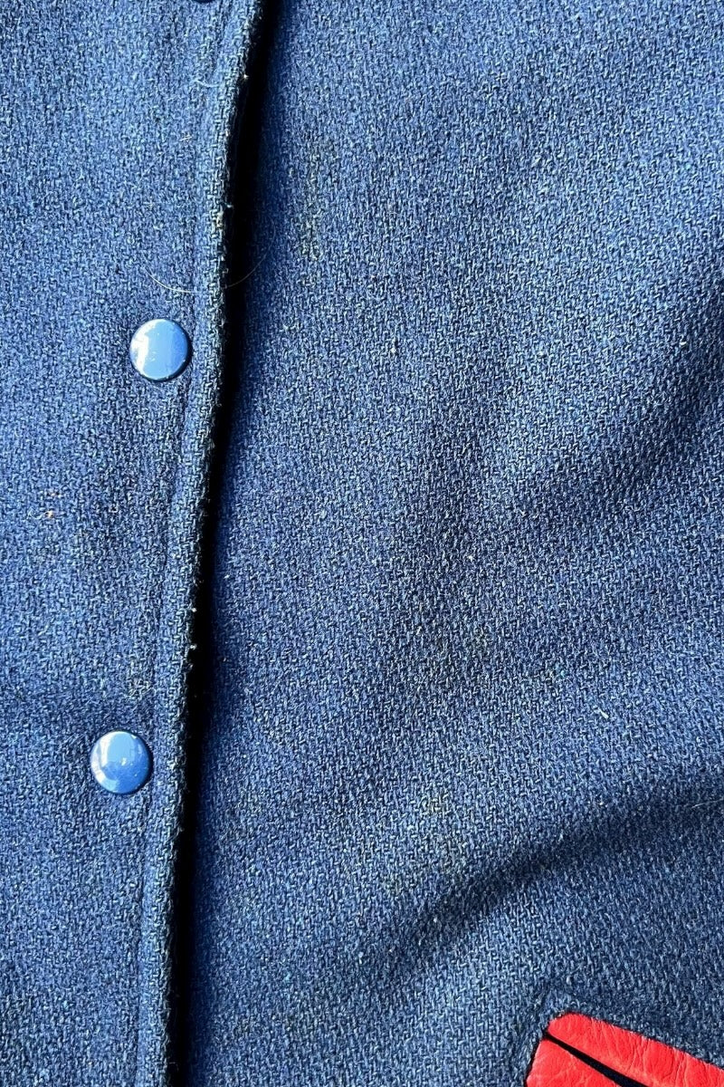 60'S WOOL STADIUM JACKET / NAVY [SIZE: S USED]