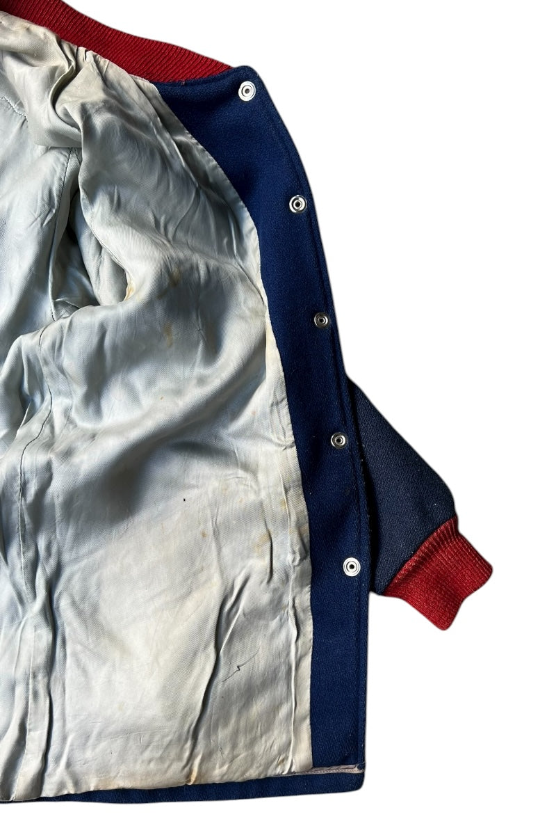 60'S WOOL STADIUM JACKET / NAVY [SIZE: S USED]