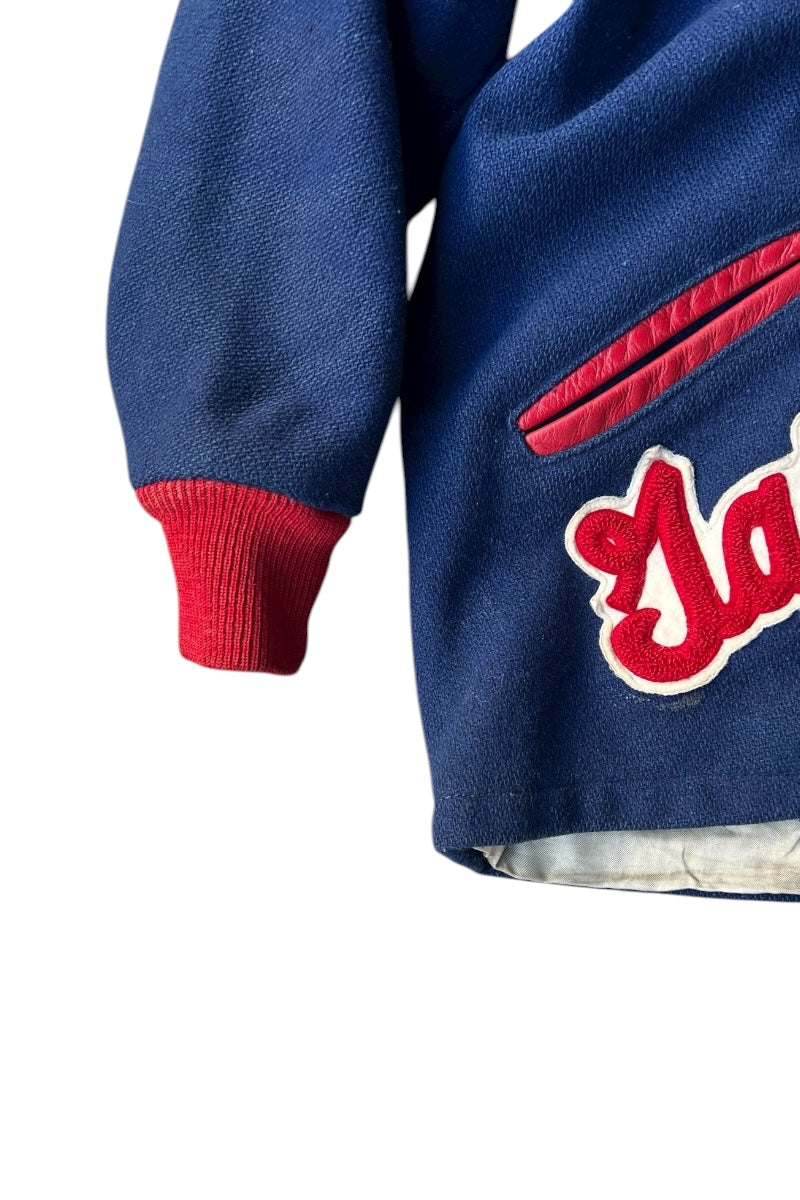 60'S WOOL STADIUM JACKET / NAVY [SIZE: S USED]