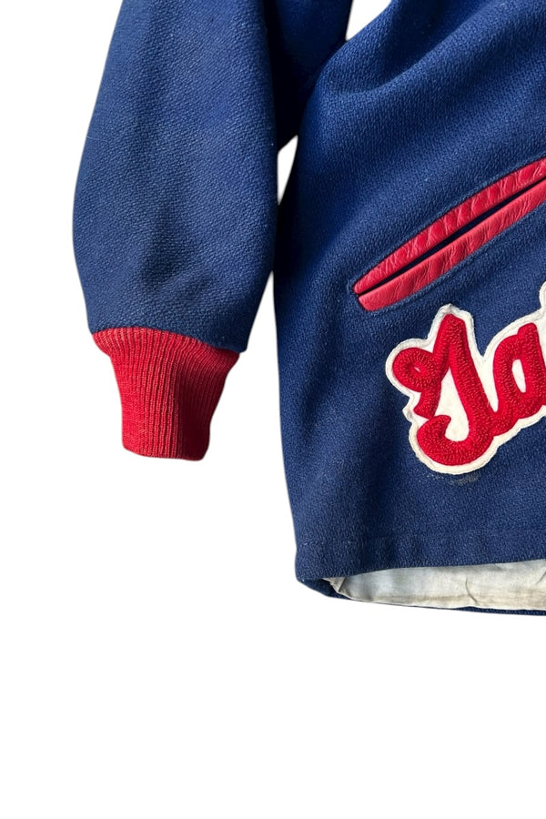 60'S WOOL STADIUM JACKET / NAVY [SIZE: S USED]