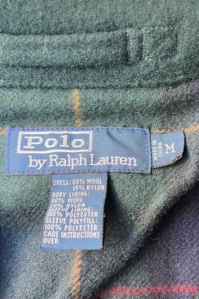 90'S WOOL HARRINGTON JACKET / GREEN [SIZE: M USED]