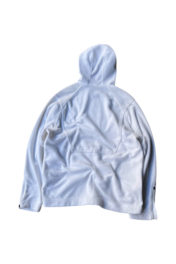 Y2K EARLY 00'S FLEECE HOODIE / WHITE [SIZE: M USED]