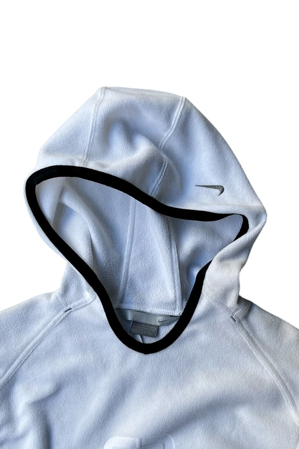 Y2K EARLY 00'S FLEECE HOODIE / WHITE [SIZE: M USED]