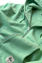 画像をギャラリービューアに読み込む, MADE IN PORTUGAL AUTHENTIC WORK GEAR DOUBLE ZIP HOODIE SWEATSHIRT / GREEN [SIZE: M USED]
