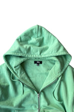 画像をギャラリービューアに読み込む, MADE IN PORTUGAL AUTHENTIC WORK GEAR DOUBLE ZIP HOODIE SWEATSHIRT / GREEN [SIZE: M USED]
