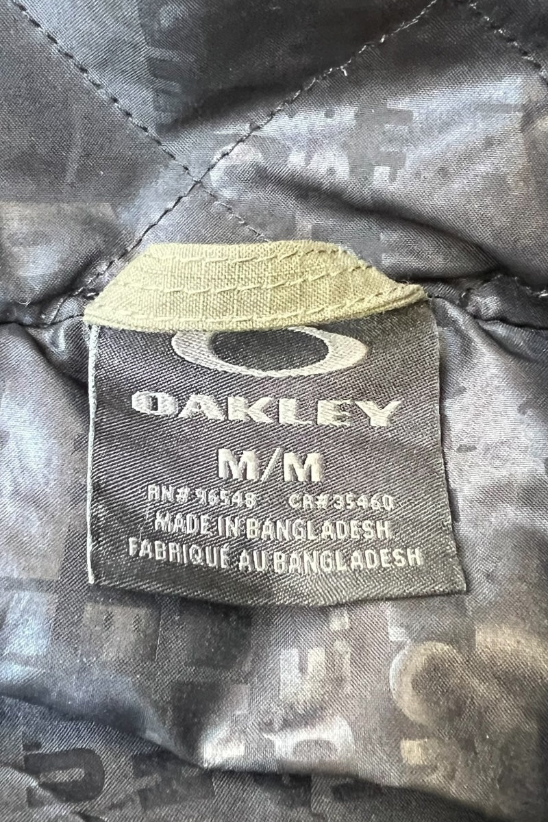 15'S RIPSTOP NYLON ZIP HOODIE PUFF JACKET / OLIVE [SIZE: M USED]