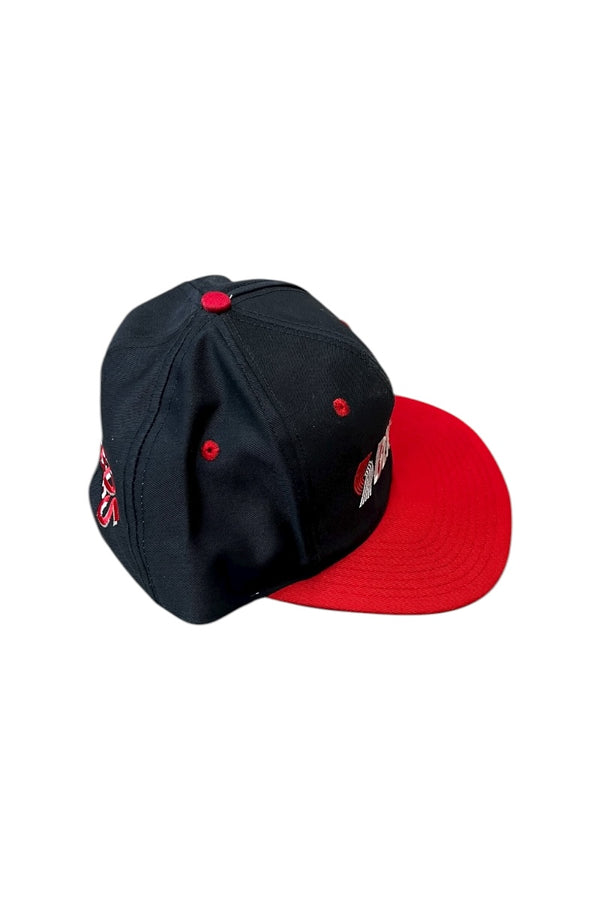 90'S NBA TRAIL BLAZERS 6 PANEL CAP / BLACK [SIZE: ONE SIZE USED]