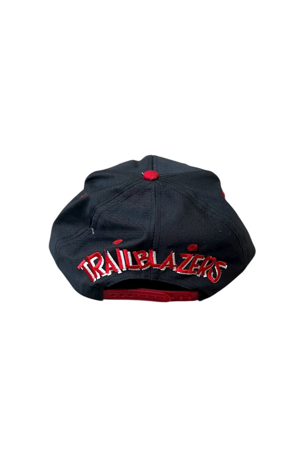 90'S NBA TRAIL BLAZERS 6 PANEL CAP / BLACK [SIZE: ONE SIZE USED]