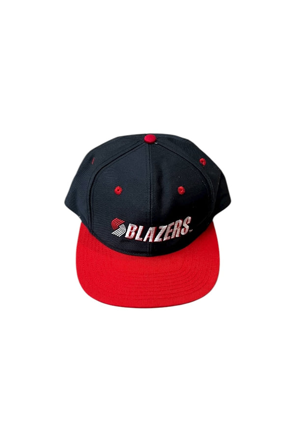 90'S NBA TRAIL BLAZERS 6 PANEL CAP / BLACK [SIZE: ONE SIZE USED]