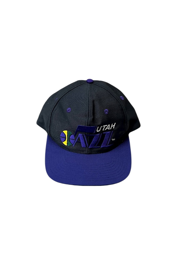 90's NBA UTAH JAZZ 6 PANEL CAP / BLACK [SIZE: ONE SIZE USED]