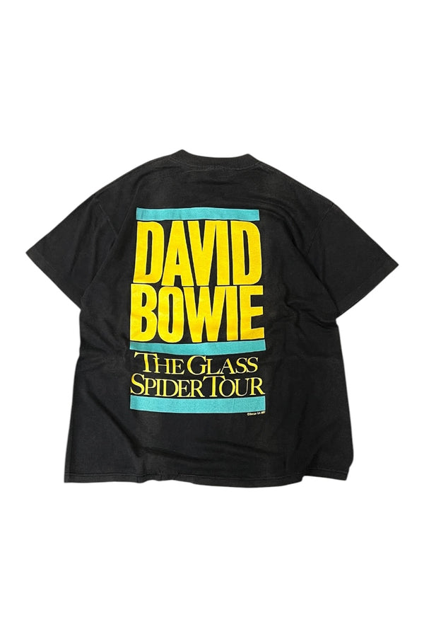 MADE IN USA 87'S DAVID BOWIE MUSIC T-SHIRT / BLACK [SIZE: L USED]