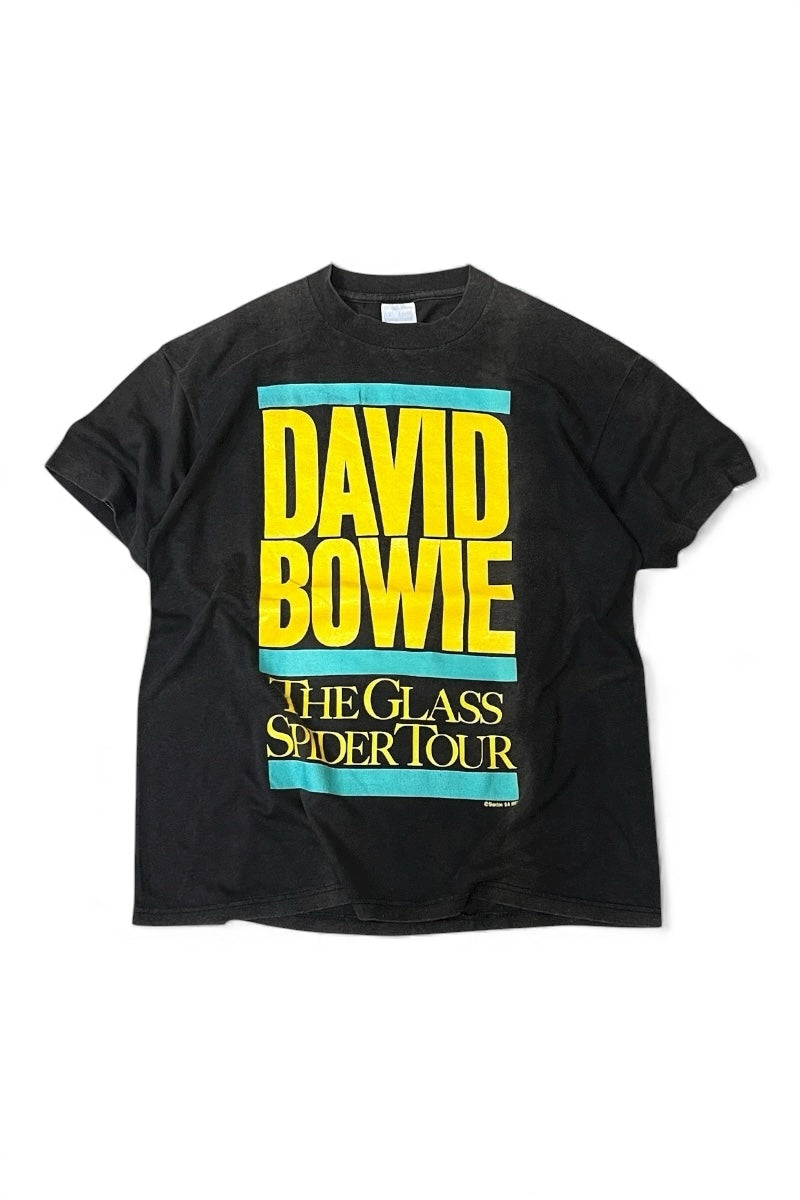 MADE IN USA 87'S DAVID BOWIE MUSIC T-SHIRT / BLACK [SIZE: L USED]