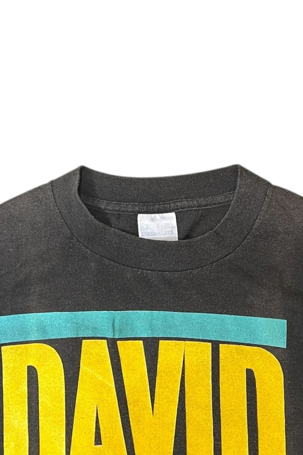 MADE IN USA 87'S DAVID BOWIE MUSIC T-SHIRT / BLACK [SIZE: L USED]