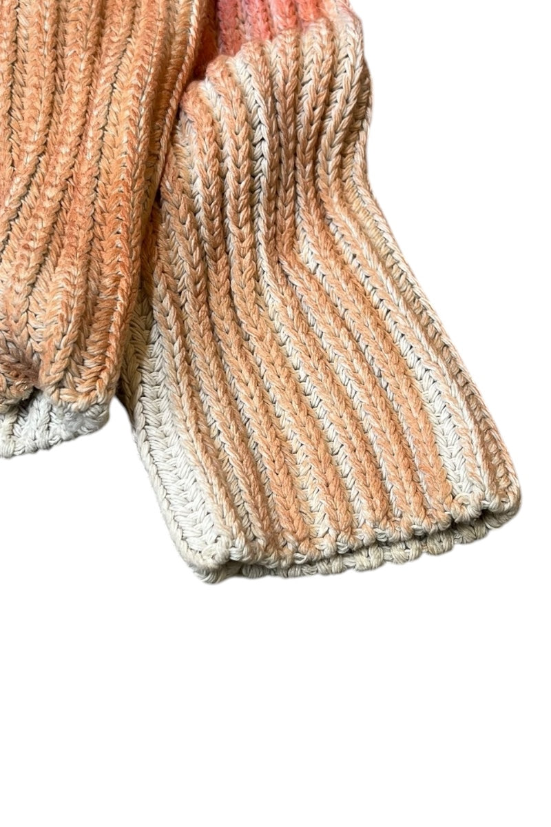 MADE IN ITALY V-NECK COTTON SWEATER / PINK [SIZE: M USED]