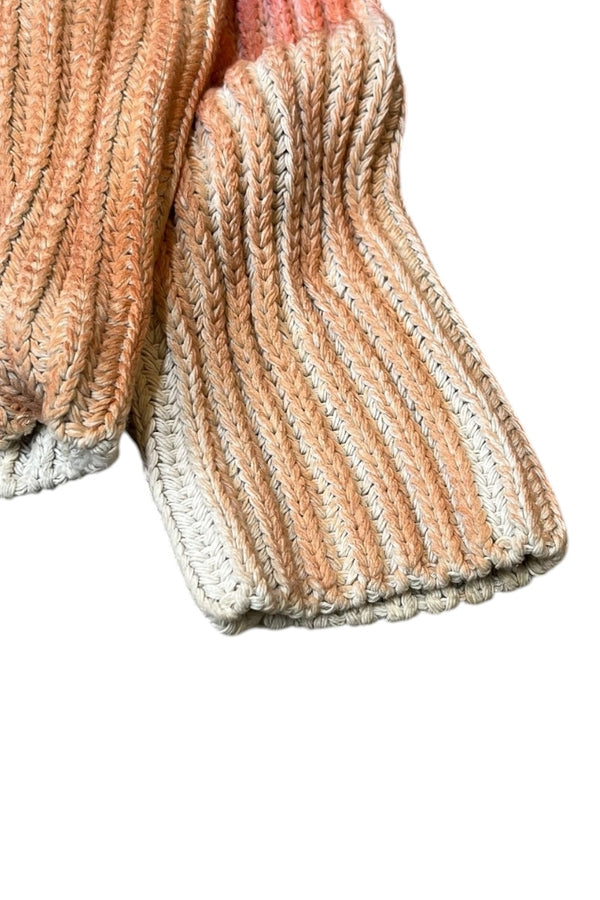 MADE IN ITALY V-NECK COTTON SWEATER / PINK [SIZE: M USED]
