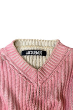 画像をギャラリービューアに読み込む, MADE IN ITALY V-NECK COTTON SWEATER / PINK [SIZE: M USED]
