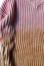 画像をギャラリービューアに読み込む, MADE IN ITALY V-NECK COTTON SWEATER / PINK [SIZE: M USED]
