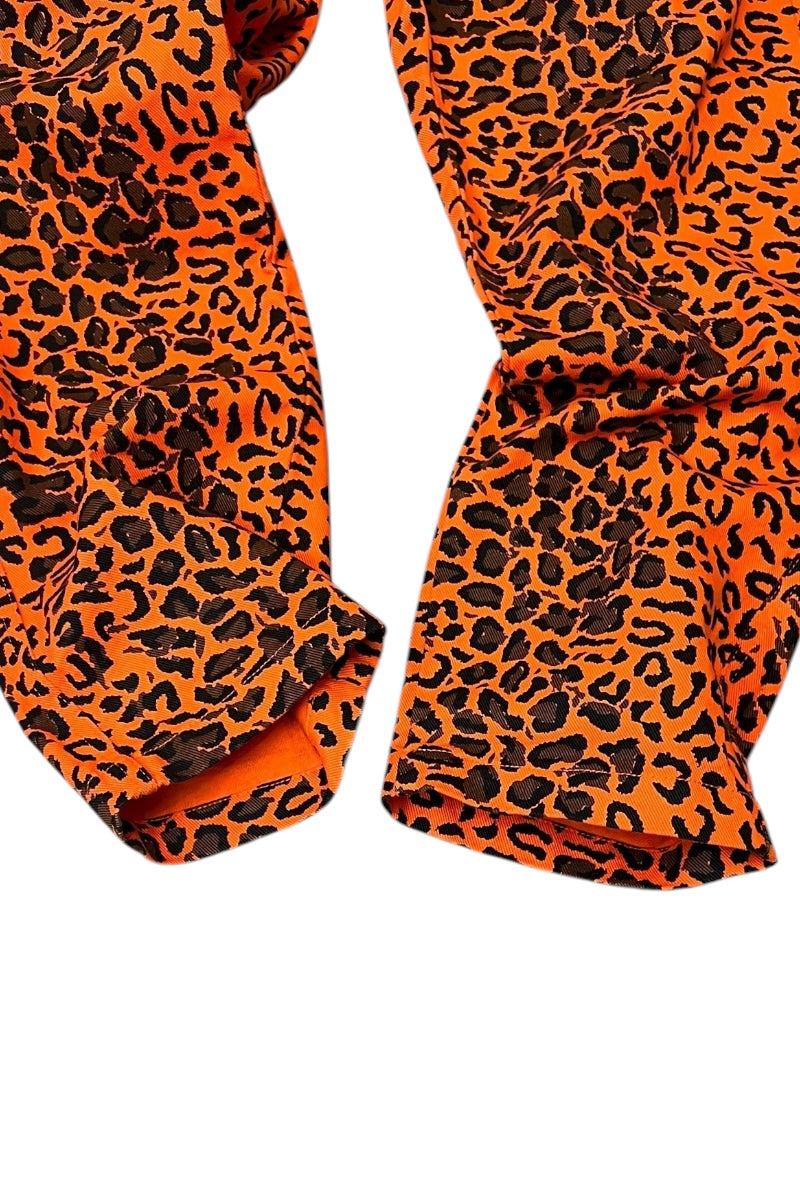 MADE IN TURKEY 21'S LEOPARD PANTS / ORANGE [SIZE: XS USED]