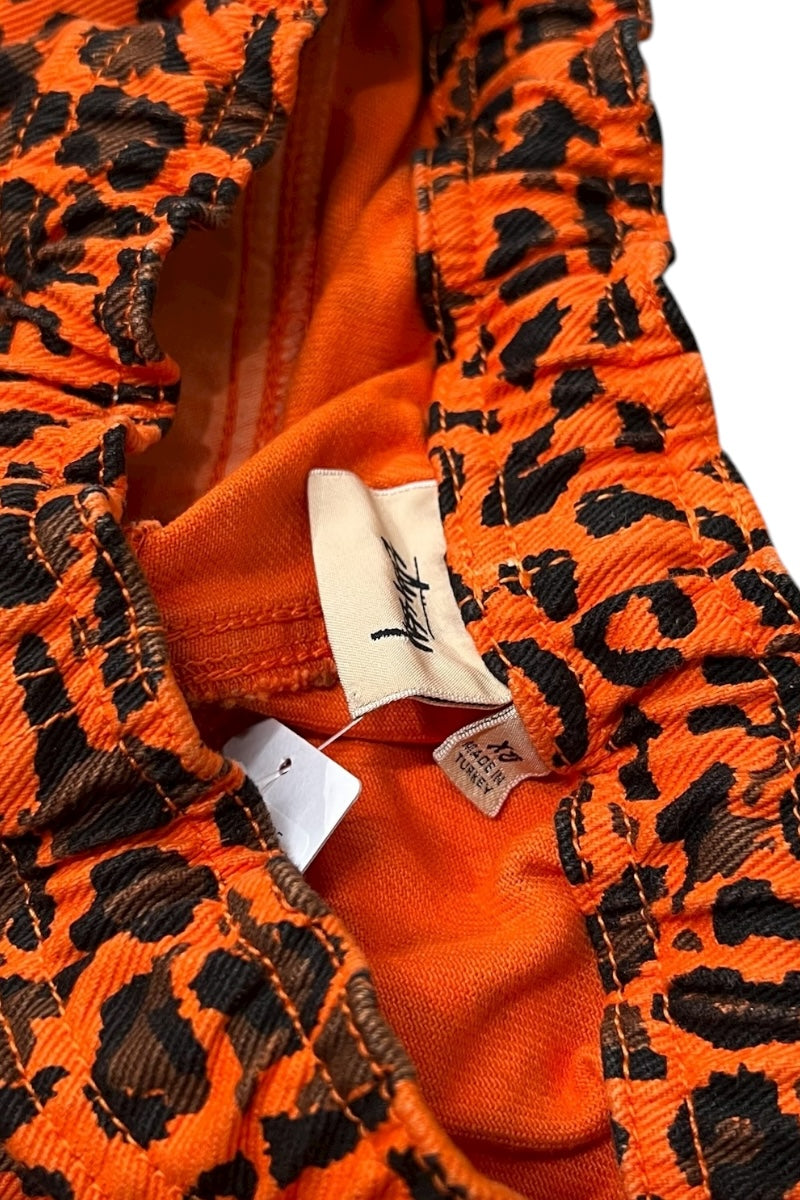MADE IN TURKEY 21'S LEOPARD PANTS / ORANGE [SIZE: XS USED]