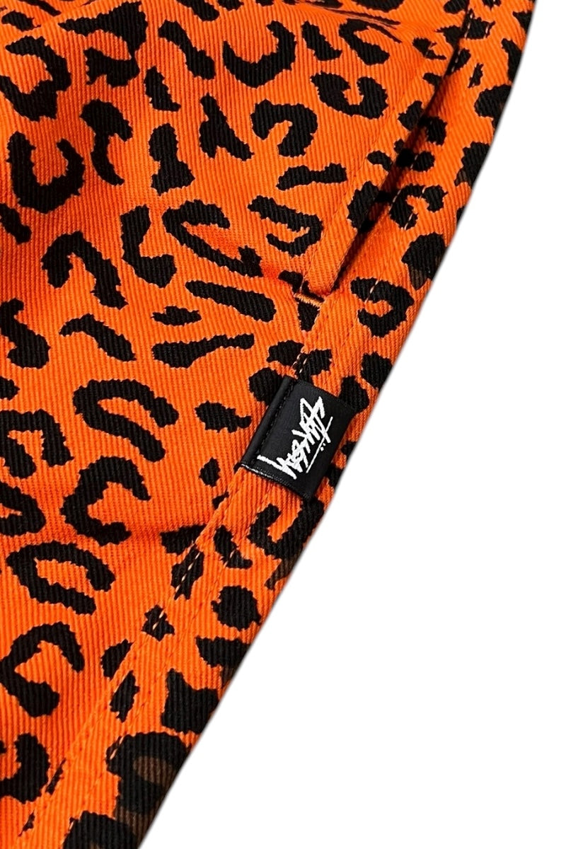 MADE IN TURKEY 21'S LEOPARD PANTS / ORANGE [SIZE: XS USED]