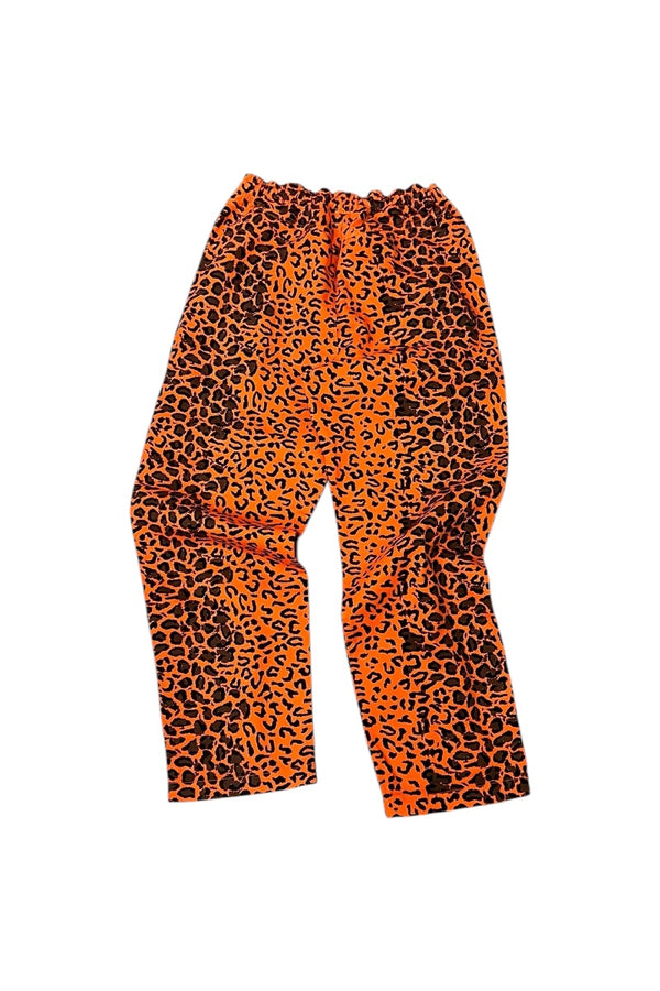 MADE IN TURKEY 21'S LEOPARD PANTS / ORANGE [SIZE: XS USED]