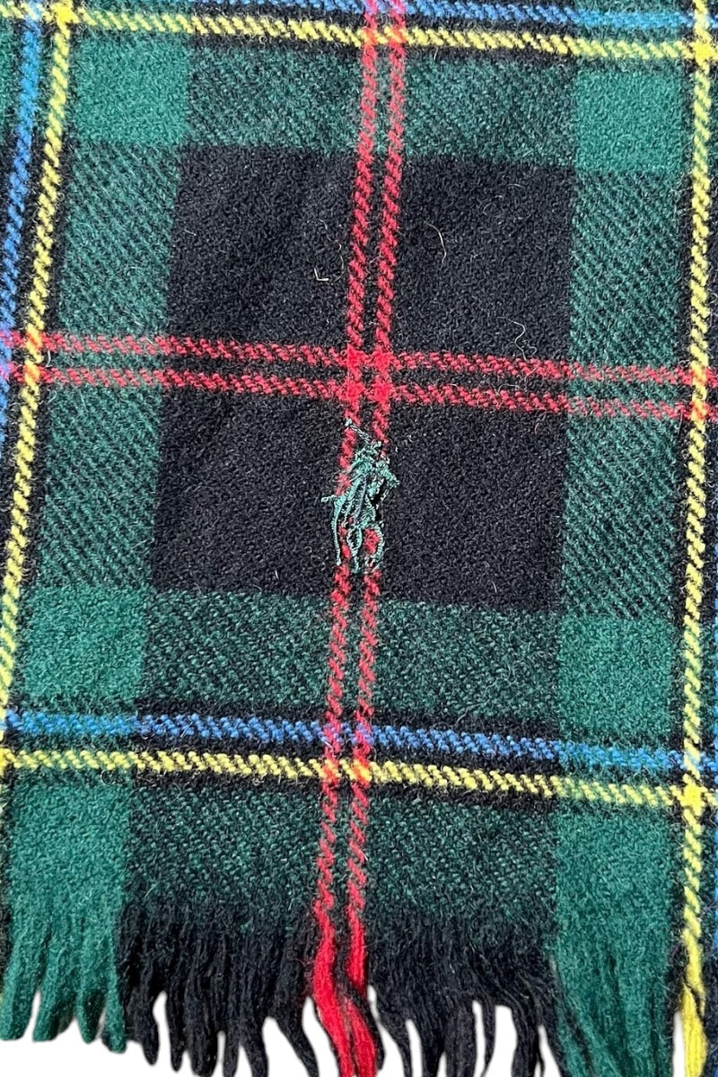 90'S LAMBS WOOL SCARF / CHECK [SIZE: ONE SIZE USED]