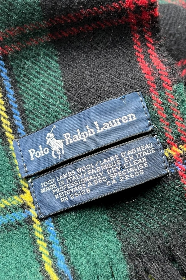 90'S LAMBS WOOL SCARF / CHECK [SIZE: ONE SIZE USED]
