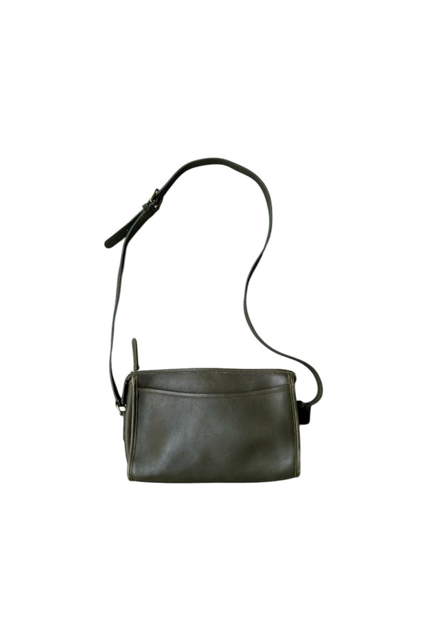 MADE IN USA 80'S LEATHER BAG / GREEN [SIZE: ONE SIZE USED]