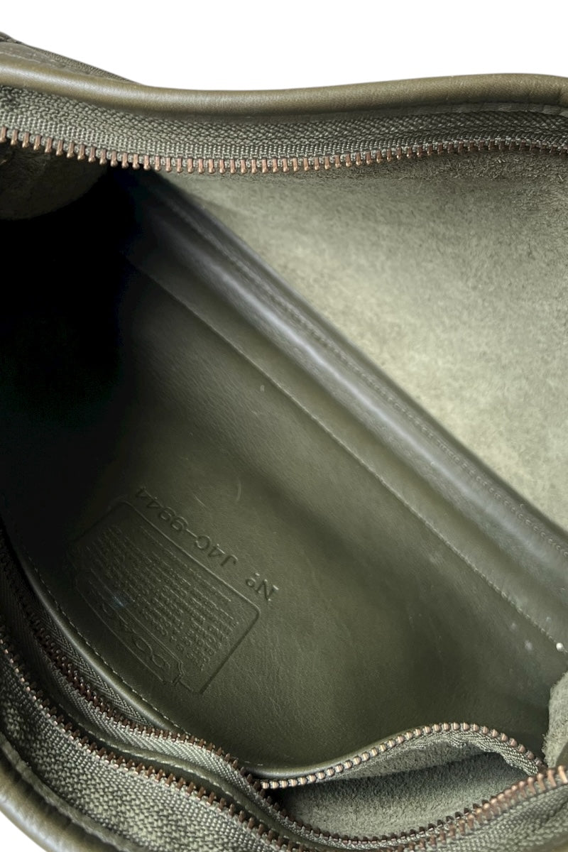 MADE IN USA 80'S LEATHER BAG / GREEN [SIZE: ONE SIZE USED]
