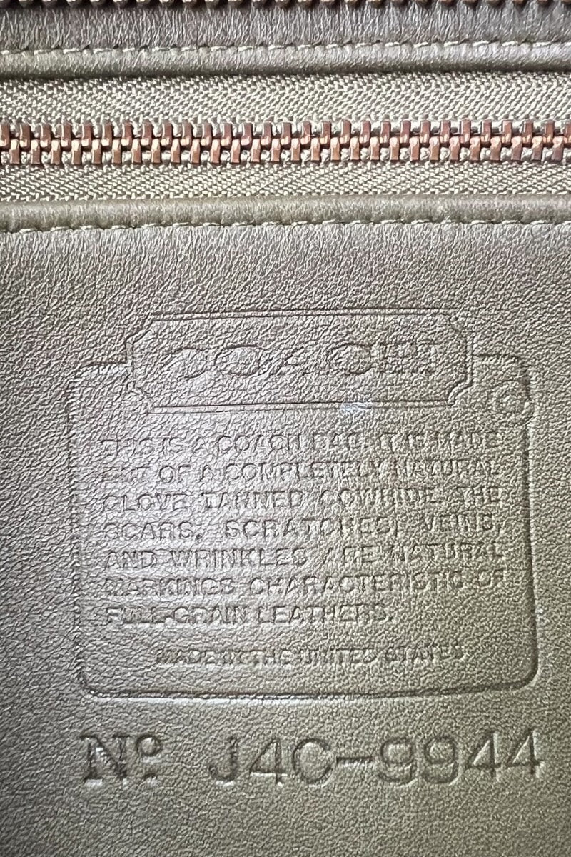 MADE IN USA 80'S LEATHER BAG / GREEN [SIZE: ONE SIZE USED]