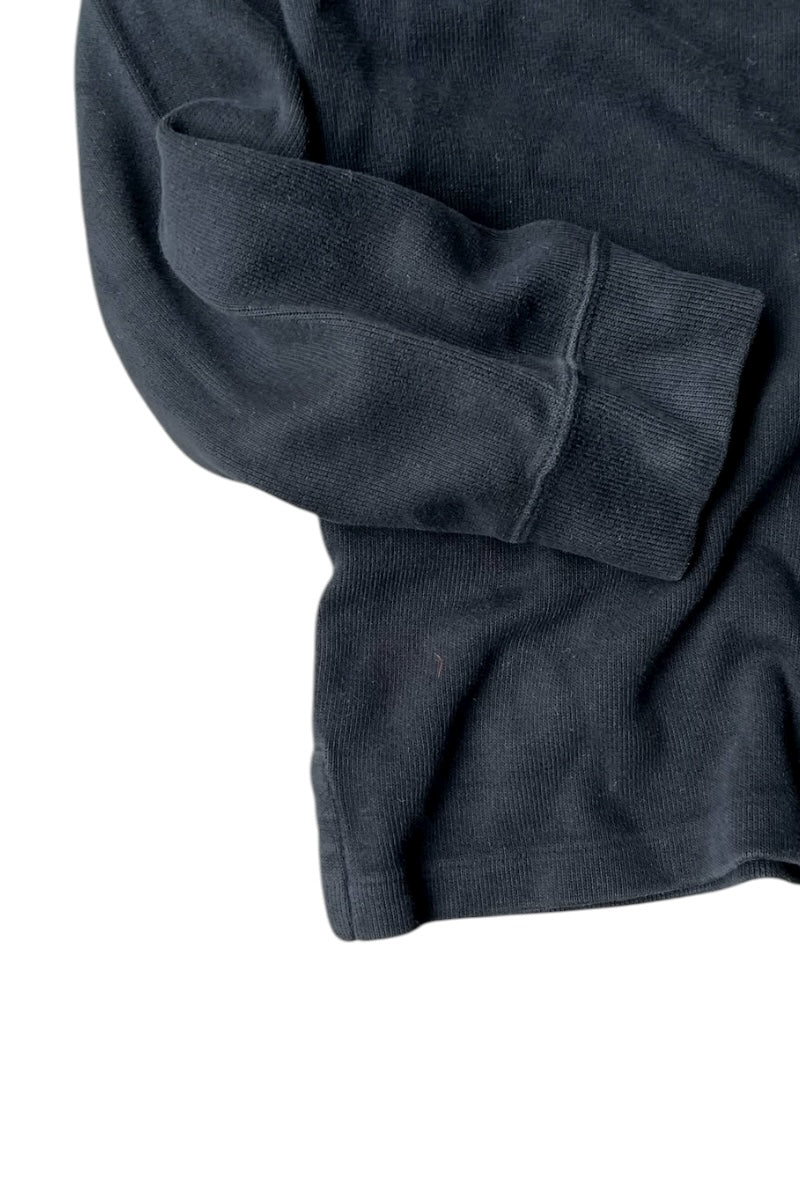 90'S HALF-ZIP SWEATSHIRT / BLACK [SIZE: L USED]