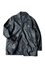 画像をギャラリービューアに読み込む, Y2K EARLY 00&#39;S LEATHER CAR COAT / BLACK [SIZE: L USED]
