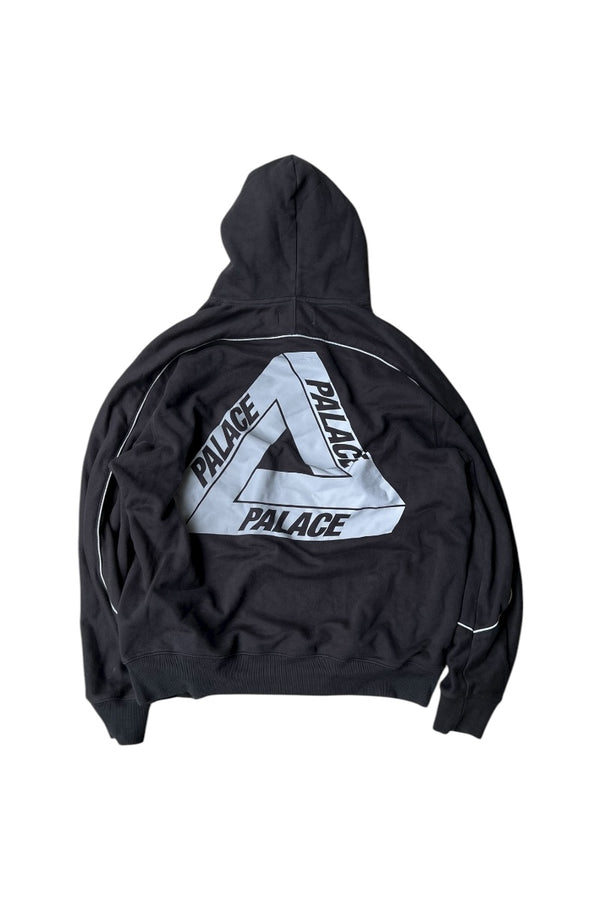 19SS REFLECTED LOGO HOODIE SWEATSHIRT / BLACK [SIZE: L USED]
