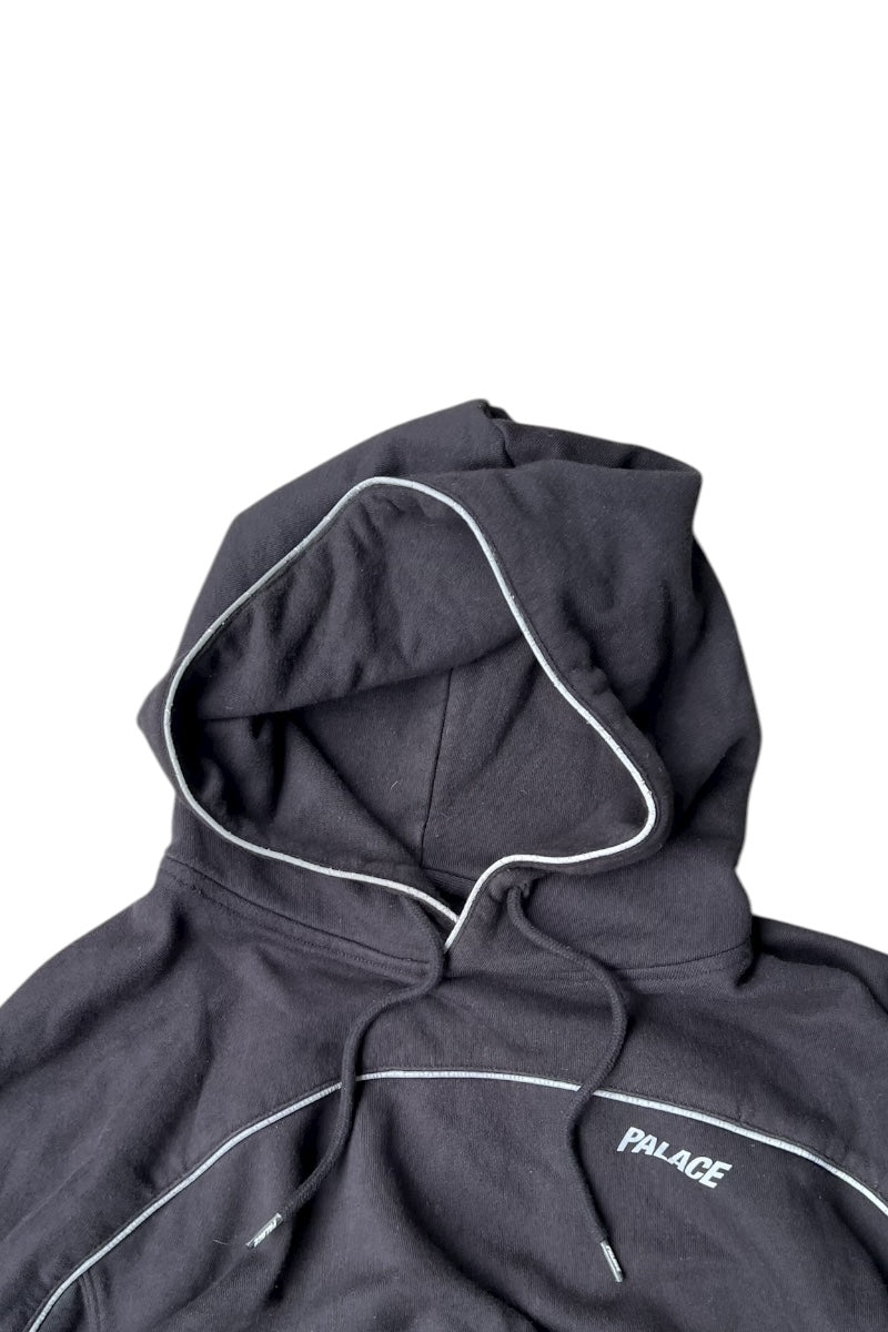 19SS REFLECTED LOGO HOODIE SWEATSHIRT / BLACK [SIZE: L USED]
