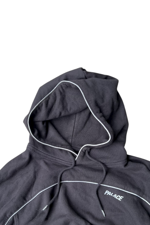 19SS REFLECTED LOGO HOODIE SWEATSHIRT / BLACK [SIZE: L USED]